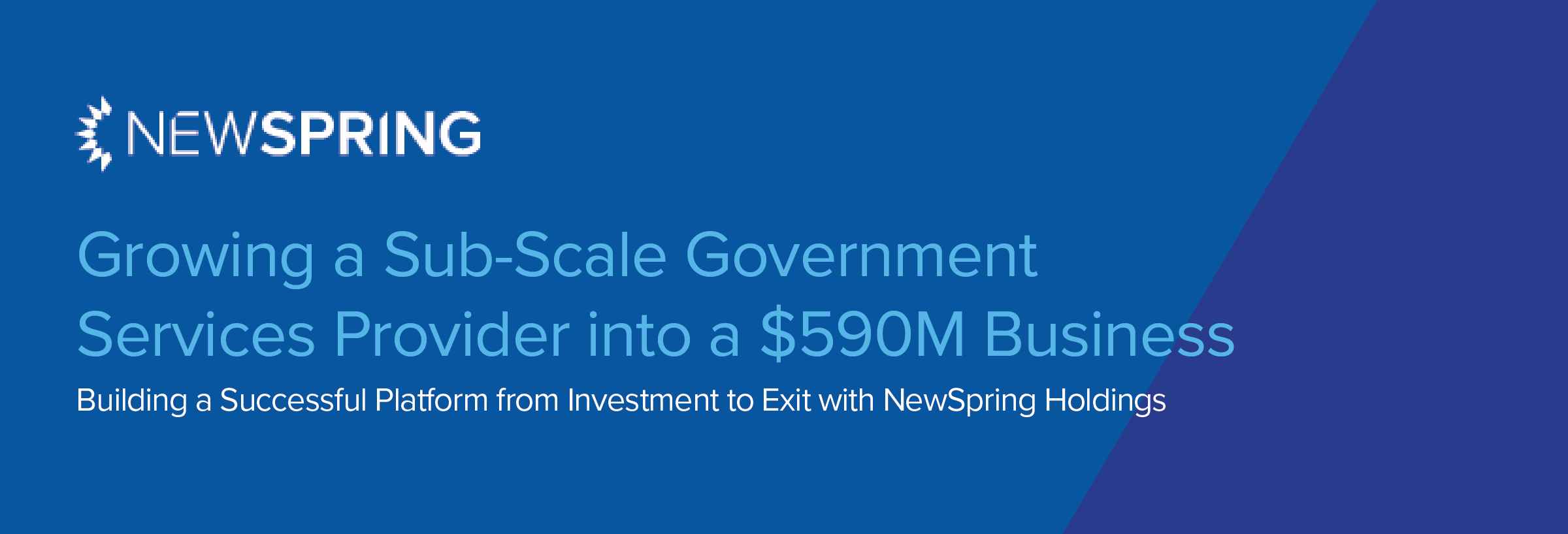 Growing a Sub-Scale Government Services Provider into a $590M Business